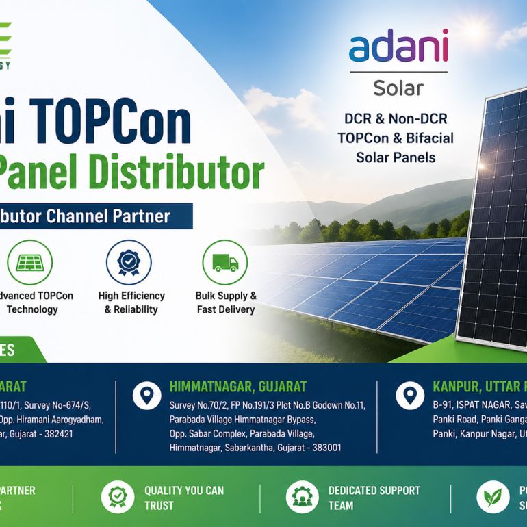 Adani TOPCon Solar Panel Distributor in India | Solar Clean Energy